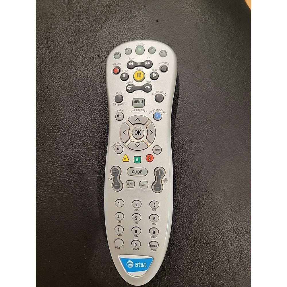 AT&T Uverse Remote Control Silver Tested Working
